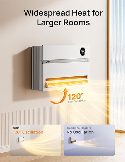 Dreo Smart Wall Heater, Electric Space Heater
