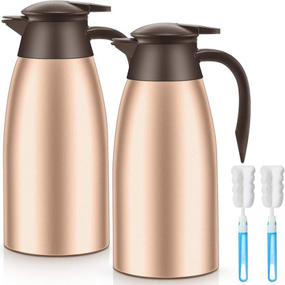 Norme 2 Pcs Thermal Coffee Carafe Insulated Stainless Steel Coffee Carafe