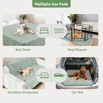LOOBANI Washable Pee Pads for Dogs,2 Pack Reusable Puppy Pads 36"x48" | Super Absorbent, Waterproof, Leakproof, Non Slip, Soft, For Whelping, Potty Training, Crates, Floors, Beds, Couches, Travel