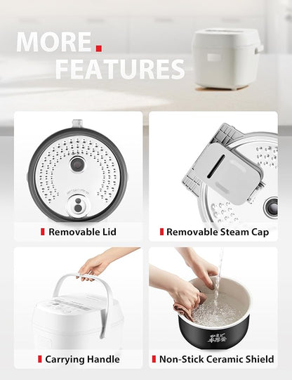 TOSHIBA OriginTaste Rice Cooker 5.5-Cup Uncooked, Fuzzy Logic, 15-in-1 Functions