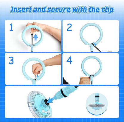 Flooyes Skip Ball for Kids, Ankle Skip Ball Toy with Counter, Timer and Cal Calculator, Boys Christmas Birthday Gifts for Age 6 7 8 9 10+, Rechargeable Colorful Flash Wheel Skip Ball for Boys
