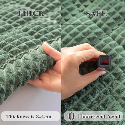 Couch Cover for Dogs Washable, Non-Slip Pet Couch Covers for Sofa, Fuzzy Dog Couch Cover Mat, Thick, Soft, Plush Couch Cushion Covers for Sofa Protector (Green, 27.6" x 59"/70 x 150cm)