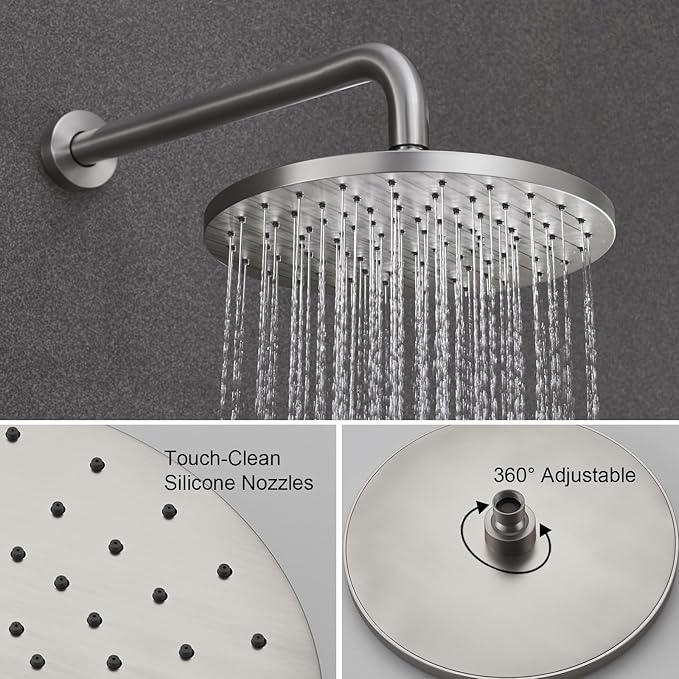 Iriber Shower System Wall Mounted Shower Faucet Mixer Set