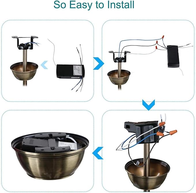 LPHUMEX 2 Pack Universal Ceiling Fan Remote Control Kits, 3-in-1 Fan Speed