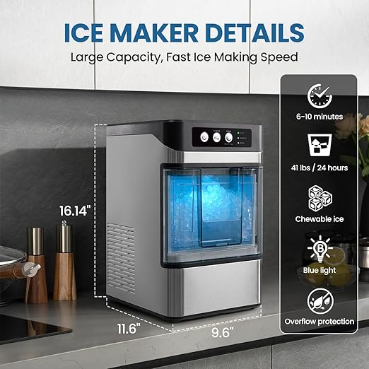 Chewable Crunchable Countertop Nugget Ice Maker