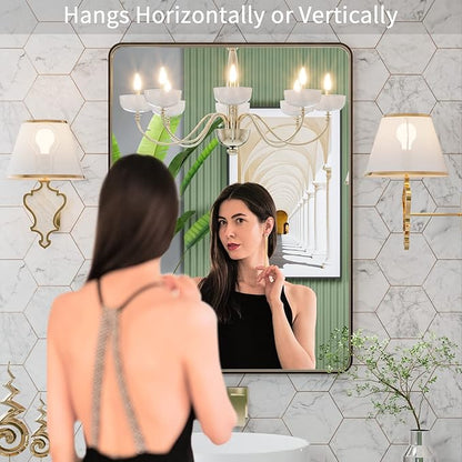 LOAAO 22”X30” Bronze Bathroom Mirrors