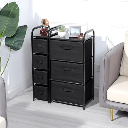 MAX Houser 4 Drawer Narrow Dresser Fabric Storage Tower Vertical Slim Storage