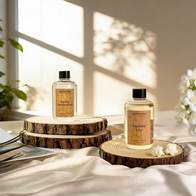 Earthy Sandalwood Scented Reed Diffuser Oil Refill