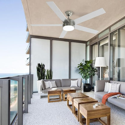 POCHFAN 60 Inch Brushed Nickel Ceiling Fans