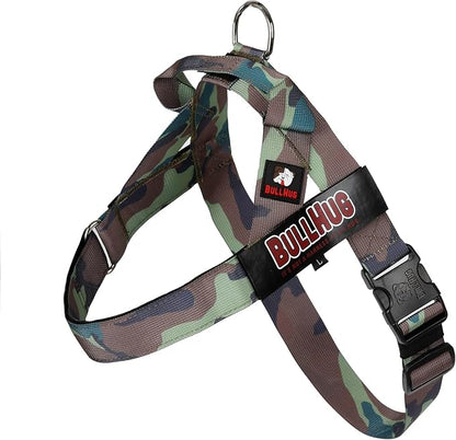 Adjustable Dog Harness– No Pull, No Choke – for English Bulldogs, French Bulldogs, Pugs & Broad-Chested Breeds – Easy, Safe Walks (Army, Small)