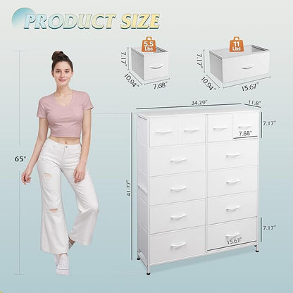 WLIVE Tall White Dresser for Bedroom