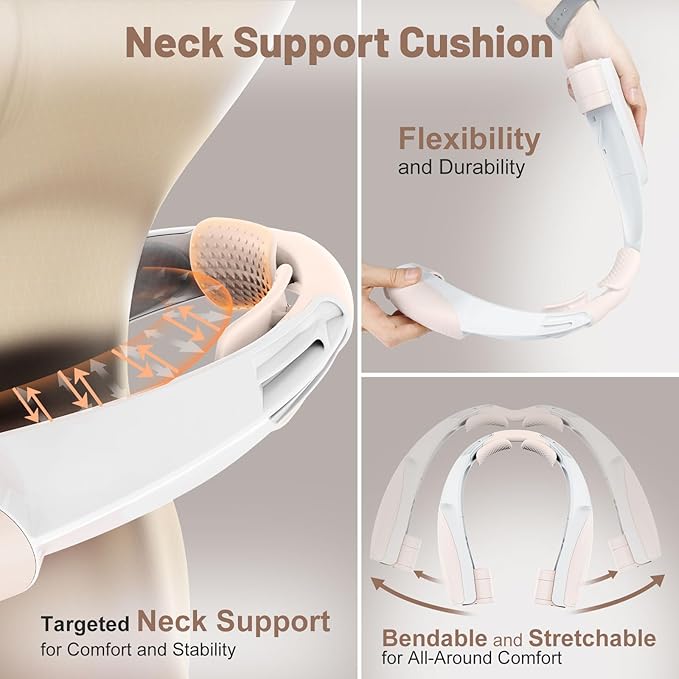 AI Portable Neck Fan with 6 Powerful Speeds, 8000mAh Battery Operated USB-C