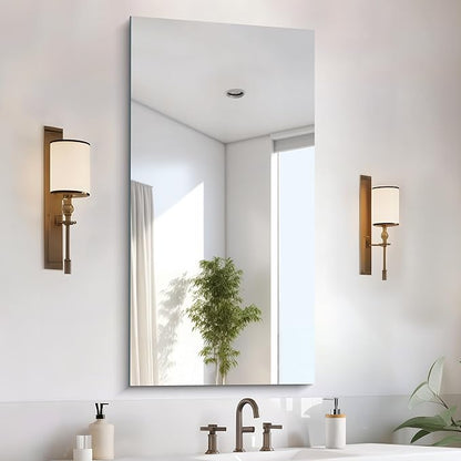 CILIBER Frameless Mirror, 24x48 Inch Large Bathroom Mirrors