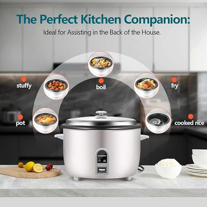 Commercial Rice Cooker, Large Capacity 30-Cup, 60-Cup