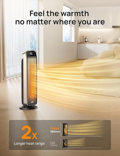 DREO Space Heater Indoor, 3 Modes, Overheating & Tip-Over Protection, Electric