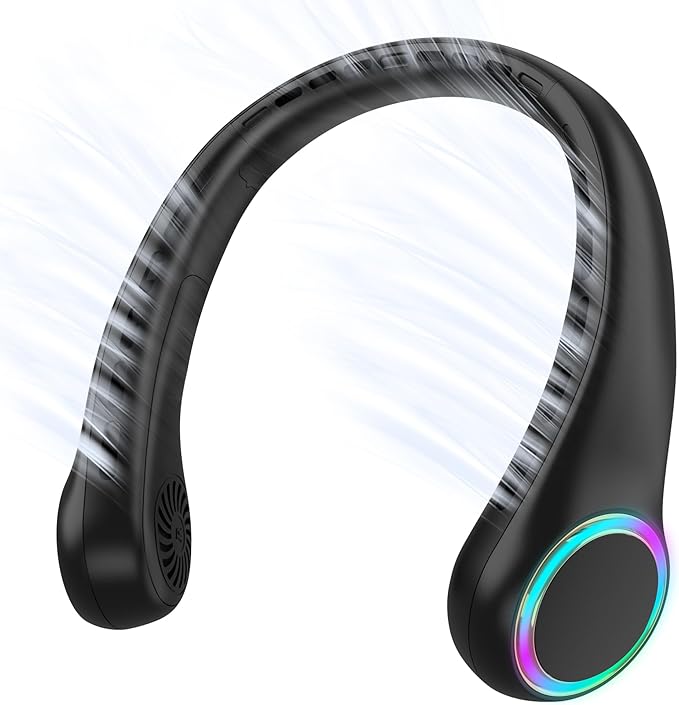 Neck fan, Portable Fan with 5-17H Lifespan, 4000mAh Neck fan air conditioner