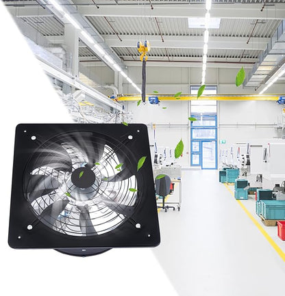 XUFOPLY 12 Inch Exhaust Fan, 110V 125W Wall Mounted Vent Fans 2800RPM Kitchen