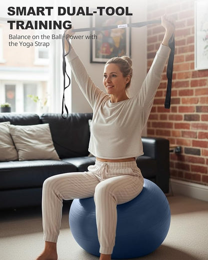 Trideer Exercise Ball for Yoga, Pilates & Fitness – Stability Ball Equipment