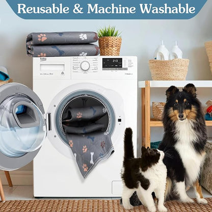 Washable Pee Pad for Dogs, 2 Pack Large Reusable Puppy Pads, 41"x41" | Super Absorbent, Waterproof & Leakproof, Non-Slip Bottom, Machine Washable, For Floors, Beds, Couches, Crates, Carpets, Cars