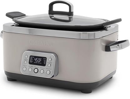 GreenPan Elite 14-in-1 Programmable 6QT Electric Slow Cooker, Dishwasher Safe