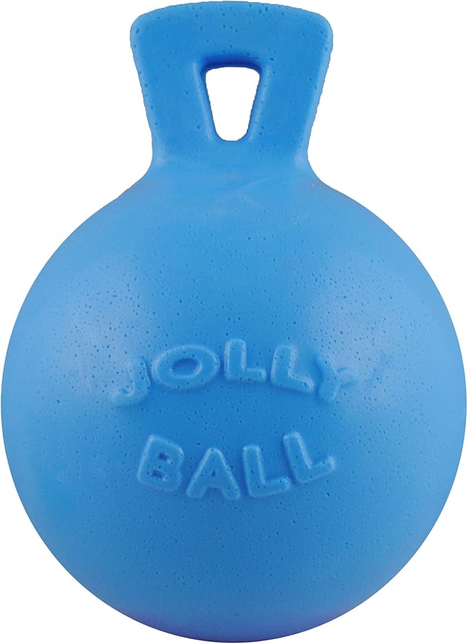 Jolly Pets Tug-n-Toss Heavy Duty Dog Toy Ball with Handle, 4.5 Inches/Small, Blueberry, JP445BLUEBERRY