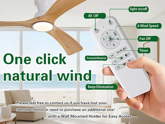 Gaizw Ceiling Fans with Lights, 52 Inch Flush Mount Ceiling Fan with Light