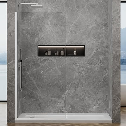 Shower Glass Panel 36" W * 76" H, Semi-Framed Glass Screen, Single Panel