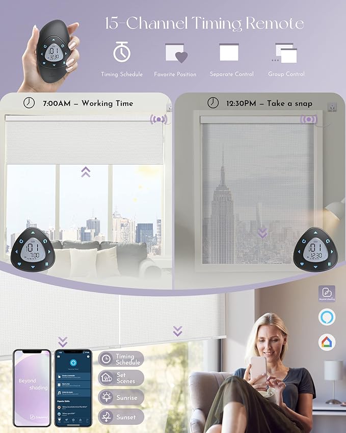 Graywind Motorized Solar Shades Compatible