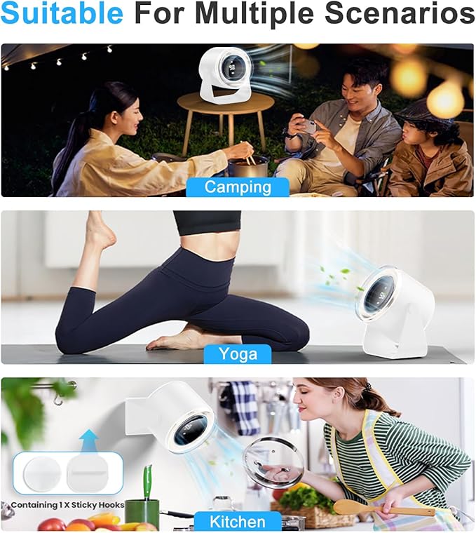 DURBESTER Small Desk Fan, 28dB Ultra-Quiet Desktop Air Circulator