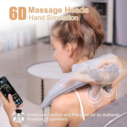 Electric Shiatsu Back and Neck Massager, Cordless Shoulder Massager