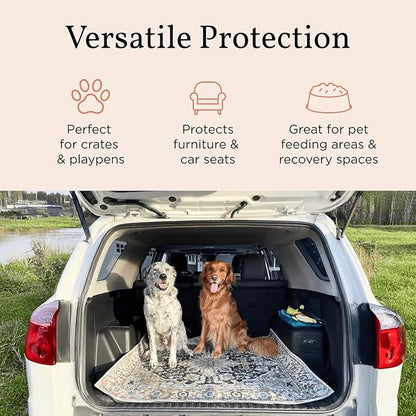 Lovewag Reusable Washable Dog Pee Pads, Guava Stripes 36x48, 2 Pack | Non-slip, waterproof, absorbent dog pee pads for potty training, whelping, senior dogs, multi-pet households, easy to clean