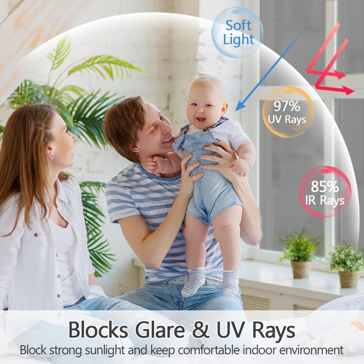 Niviy One Way Privacy Window Film See Out Not in Window Tint for Home Heat Blocking Anti UV Glass Door Mirror Reflective Window Film for Home Office (Silver 35.4" x 118")