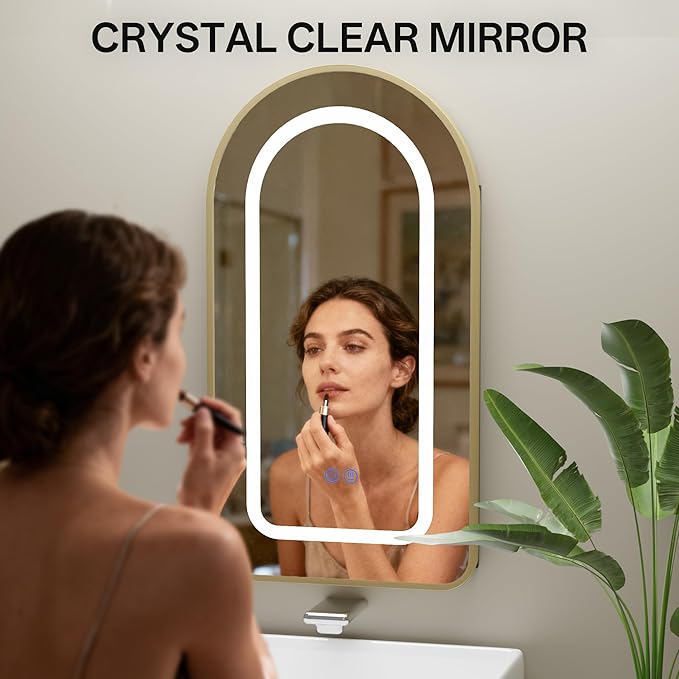 LED Arched Bathroom Medicine Cabinet