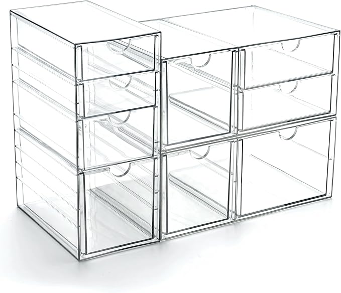Prsildan Acrylic Drawer Makeup Organizer