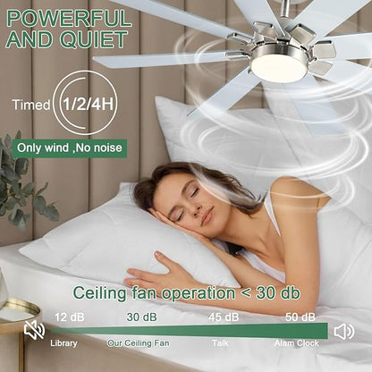 KNUN Nickel 48 Inch Ceiling Fans