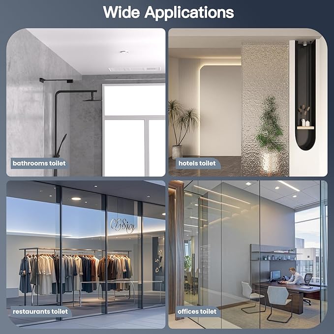 Shower Glass Support Bar, Both Sides Available, Frameless Bathroom Glass Clamp