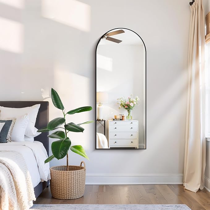CIRCUMI Arched Wall Mirror, Metal Frame, Large Size
