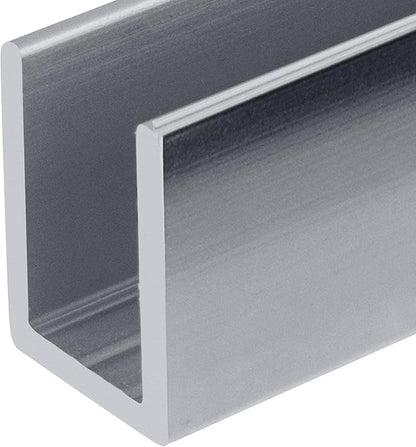 Brixwell SDCD38PS 316 Polished Stainless 3/8" Fixed Panel Shower Door Deep