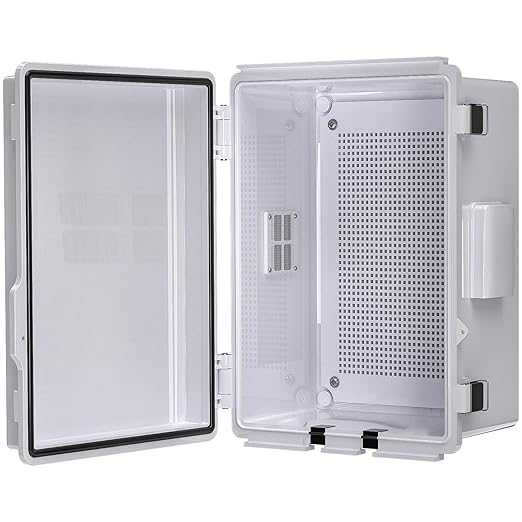 ABS Electrical Junction Box, Ventilated Design, Cable Grommets, IP65 Waterproof