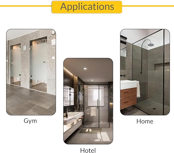 Brixwell SDCD3812MBL-XCP5 Matte Black Frameless Shower Door Aluminum Deep