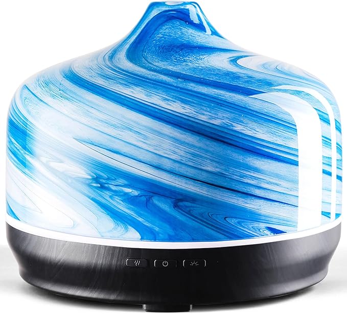 Porseme 500ml Glass Essential Oil Diffuser Aromatherapy Ultrasonic Cool Mist