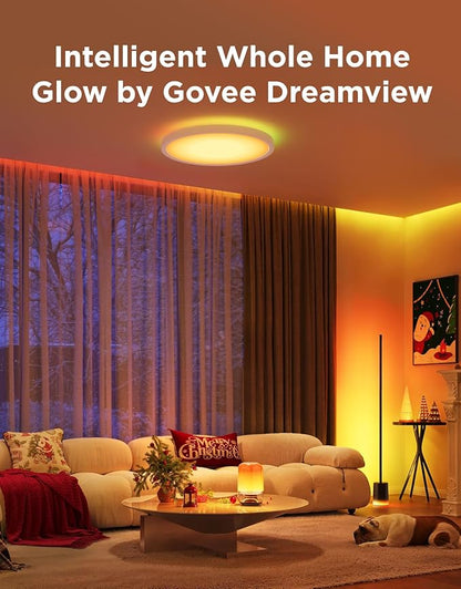 Govee Floor Lamp 2 with Matter, RGBIC, Warm Cool White LED, Alexa Compatible, 1725lm, Music Sync, Scene Modes, Smart Floor Lamp for Living Room, Bedroom, Black(1 Pack)