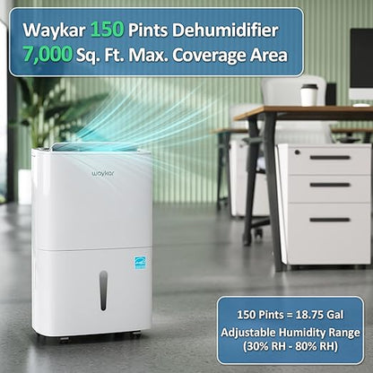 Waykar 150 Pints 2025 Energy Star Dehumidifier