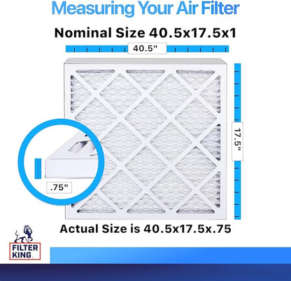 Filter King 40.5x17.5x1 Air Filter | 4-PACK | MERV 8 HVAC Pleated A/C Furnace