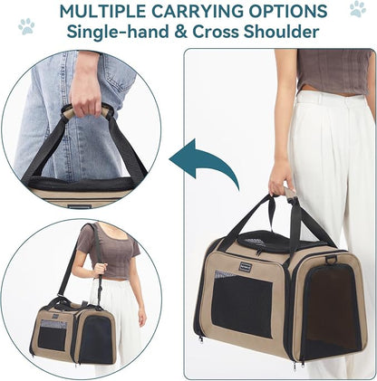 PETSFIT Soft-Sided Cat Carrier for Medium Cats up to 25 lbs