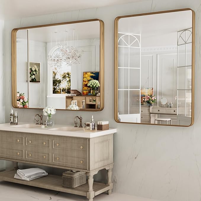 LOAAO 48X36 Inch Bathroom Mirror