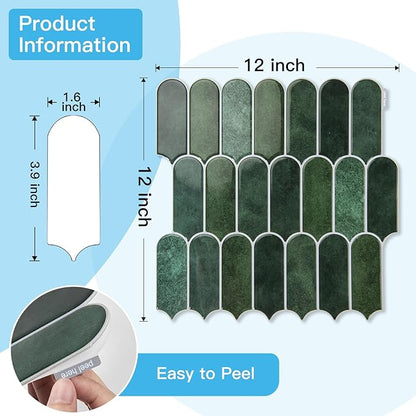 Art3d 12 x 12 Inch Heavy-Duty Peel and Stick Backsplash, Self-adhesive Wall