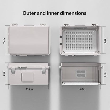 ABS Electrical Junction Box, Ventilated Design, Cable Grommets, IP65 Waterproof