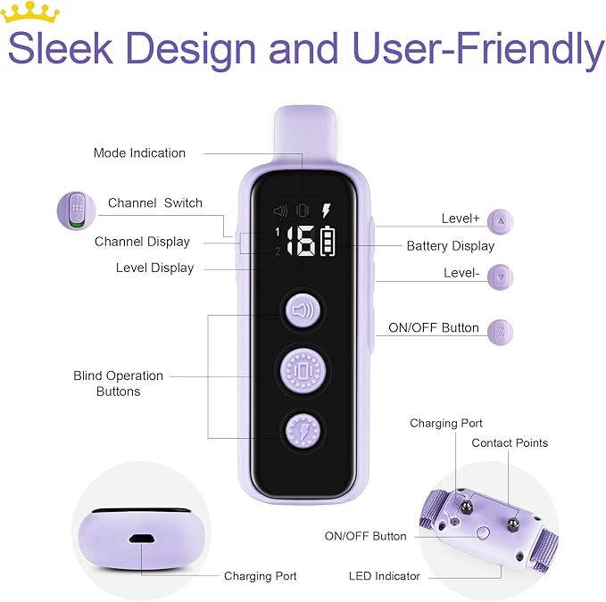 Bousnic Dog Shock Collar for 2 Dogs
