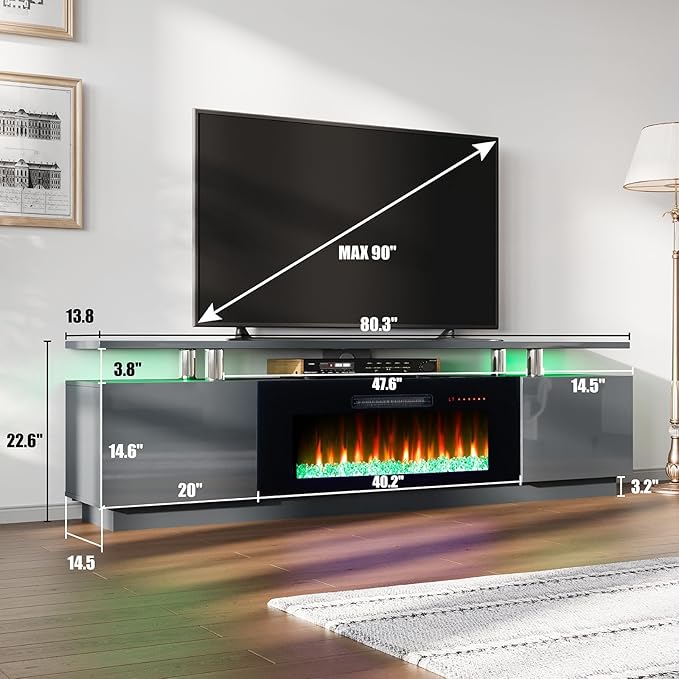AMERLIFE Fireplace TV Stand